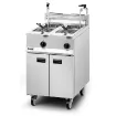 Picture of Lincat Opus 800 Natural Gas Free-standing Twin Tank Fryer with Pumped Filtration - 2 Baskets - W 600 mm - 32.0 kW