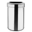 Picture of Bolero 'D' Shape Bin with Open Lid Brushed Steel 86Ltr