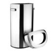 Picture of Bolero 'D' Shape Bin with Open Lid Brushed Steel 86Ltr
