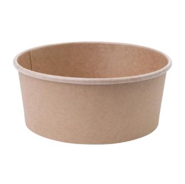 Picture of Fiesta Compostable Round Kraft Salad Bowls 750ml / 26oz (300 Pack)