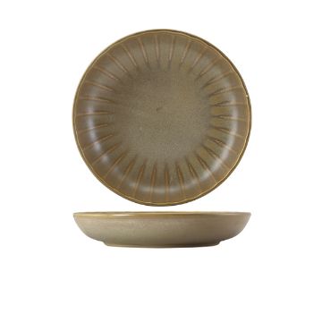 Picture of Terra Porcelain Matt Grey Scalloped Coupe Bowl 25.4cm - Pack of 6