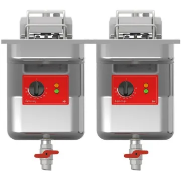 Picture of FriFri Super Easy 622 Electric Drop-in Twin Tank Fryer without Filtration - 2 Baskets - W 600 mm - 2 x 11.4 kW