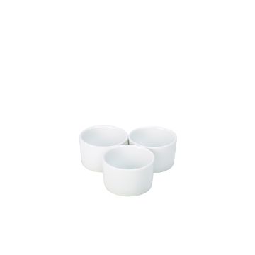 Picture of Genware Porcelain Contemporary Smooth Ramekin 6.5cm/ 2.5" - Pack of 6