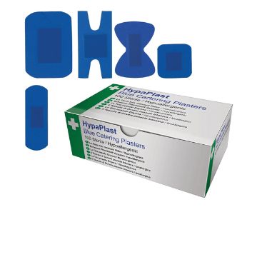 Picture of Blue Detectable Plasters Mix 5 Types Box 100