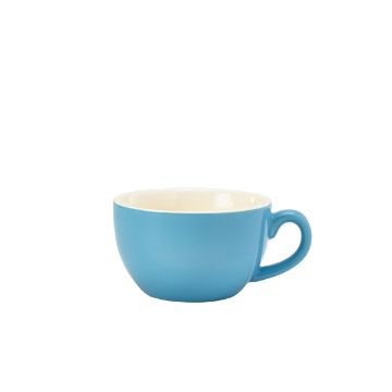 Picture of Genware Porcelain Blue Bowl Shaped Cup 25cl/ 8.75oz - Pack of 6