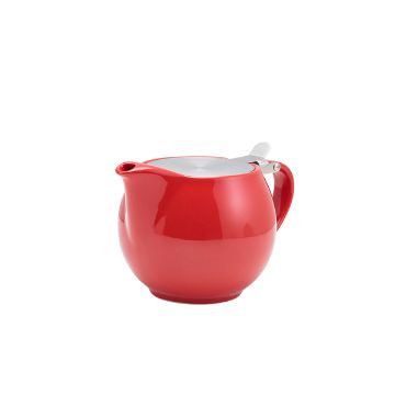 Picture of GenWare Porcelain Red Teapot with St/ St Lid & Infuser 50cl/ 17.6oz - Pack of 6