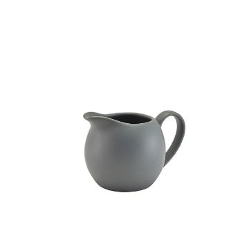 Picture of Genware Porcelain Matt Grey Jug 14cl/ 5oz - Pack of 6