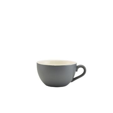 Picture of Genware Porcelain Matt Grey Bowl Shaped Cup 17.5cl/ 6oz - Pack of 6