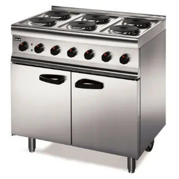 Picture of Lincat Silverlink 600 Electric Free-standing Oven Range - Castors at Rear - 6 Plates - W 900 mm - 13.0 kW [1-Phase]