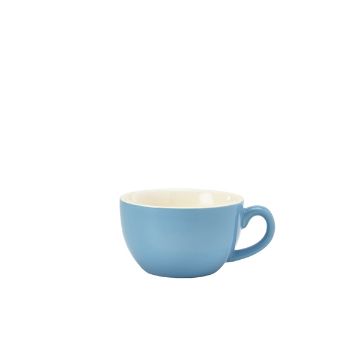 Picture of Genware Porcelain Blue Bowl Shaped Cup 17.5cl/ 6oz - Pack of 6