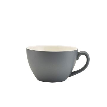 Picture of Genware Porcelain Matt Grey Bowl Shaped Cup 34cl/ 12oz - Pack of 6