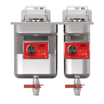 Picture of FriFri Precision 522 Electric Drop-in Twin Tank Fryer - 2 Baskets - W 500 mm - 11.4 + 7.5 kW