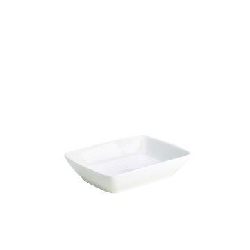 Picture of Genware Porcelain Rectangular Dish 19 x 14.5cm/ 7.5 x 5.75" - Pack of 6
