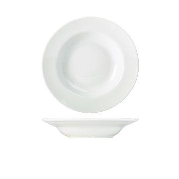 Picture of Genware Porcelain Soup Plate/ Pasta Dish 23cm/ 9" - Pack of 6