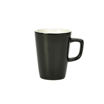 Picture of Genware Porcelain Black Latte Mug 34cl/ 12oz - Pack of 6