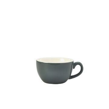 Picture of Genware Porcelain Grey Bowl Shaped Cup 17.5cl/ 6oz - Pack of 6