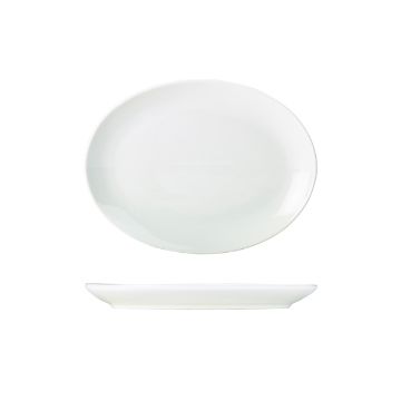 Picture of Genware Porcelain Oval Plate 25.4cm/ 10" - Pack of 6