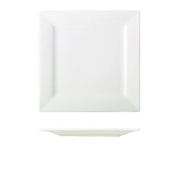 Picture of Genware Porcelain Square Plate 26cm/ 10.25" - Pack of 6