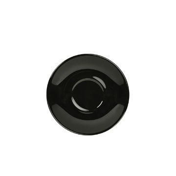 Picture of Genware Porcelain Black Saucer 16cm/ 6.25" - Pack of 6