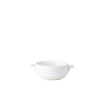 Picture of Genware Porcelain Lugged Soup Bowl 25cl/ 8.75oz - Pack of 6