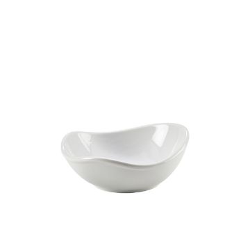 Picture of Genware Porcelain Organic Triangular Bowl 15cm/ 6" - Pack of 6