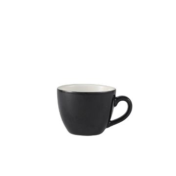 Picture of Genware Porcelain Black Bowl Shaped Cup 9cl/ 3oz - Pack of 6