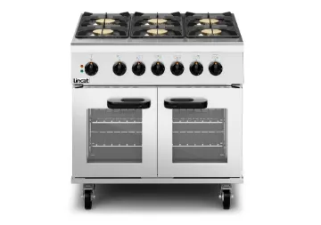 Picture of Lincat Phoenix Dual Fuel Natural Gas Free-standing Oven Range - 6-Zone - W 900 mm -  36kW [Gas] - 6kW [Electric]
