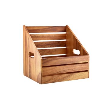 Picture of GenWare Acacia Wood Angled Crate GN 1/2