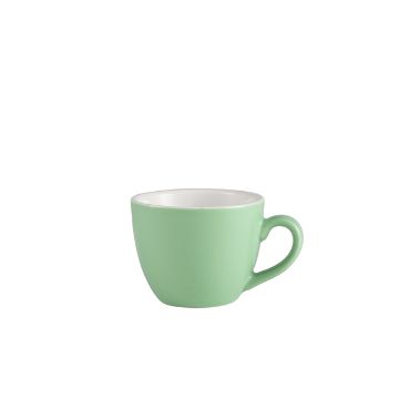 Picture of Genware Porcelain Green Bowl Shaped Cup 9cl/ 3oz - Pack of 6