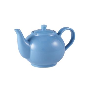 Picture of Genware Porcelain Blue Teapot 45cl/ 15.75oz - Pack of 6