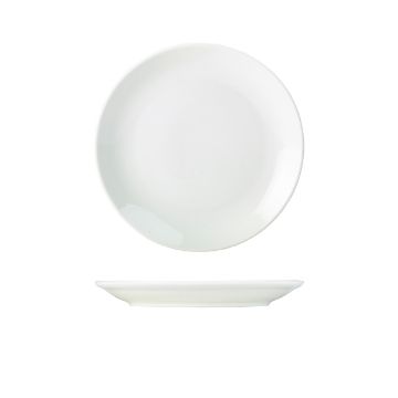 Picture of Genware Porcelain Coupe Plate 22cm/ 8.5" - Pack of 6