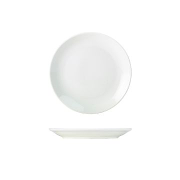 Picture of Genware Porcelain Coupe Plate 18cm/ 7" - Pack of 6