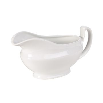 Picture of Genware Porcelain Sauce Boat 40cl/ 14oz - Pack of 6