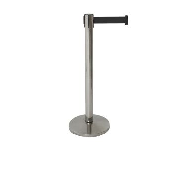 Picture of Genware Barrier Post - Retractable Black Belt - Pack of 2