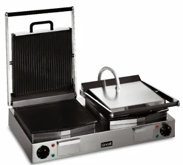 Picture of Lincat Lynx 400 Electric Counter-top Twin Ribbed Grill - Ribbed Upper & Smooth Lower Plates - W 623 mm - 4.5 kW