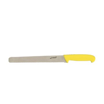Picture of Genware 12'' Slicing Knife Yellow (Serrated)