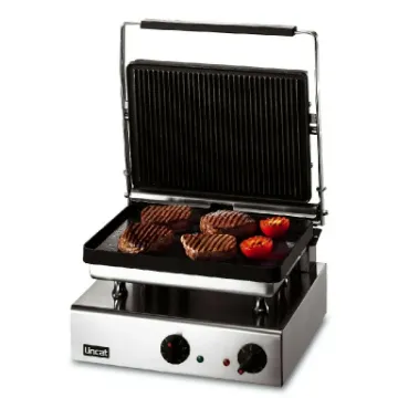 Picture of Lincat Lynx 400 Electric Counter-top Heavy Duty Ribbed Grill - Ribbed Upper & Smooth Lower Plates - W 395 mm - 3.0 kW