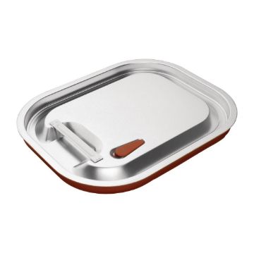 Picture of Vogue Stainless Steel and Silicone Sealable 1/2 Gastronorm Lid