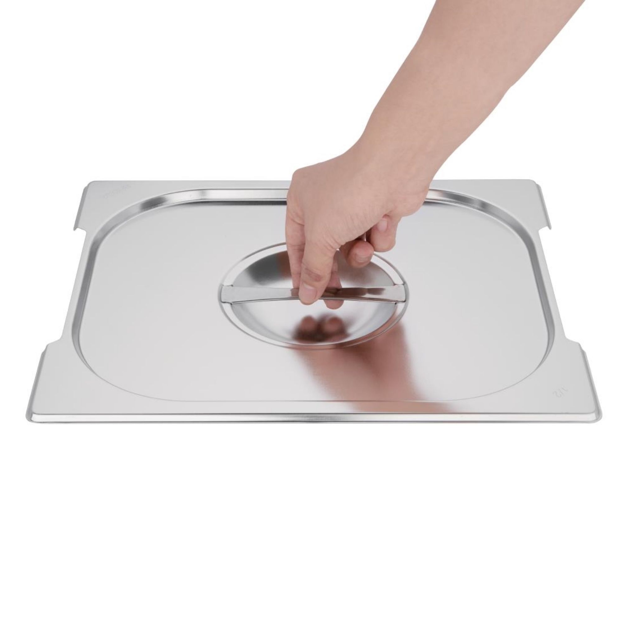 Picture of Vogue Stainless Steel 1/2 Gastronorm Handled Tray Lid