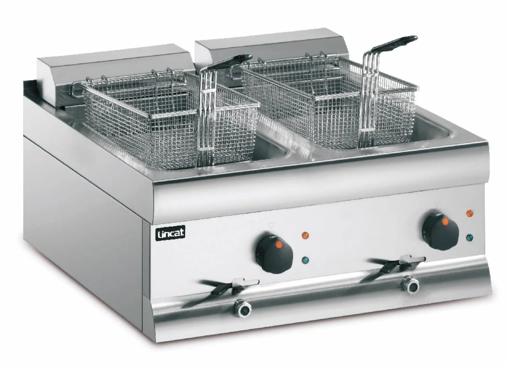 Picture of Lincat Silverlink 600 Electric Counter-top Twin Tank Fryer - 2 Baskets - W 600 mm - 2 x 9.0 kW