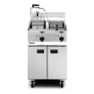 Picture of Lincat Opus 800 Electric Free-standing Twin Tank Fryer with Pumped Filtration - 2 Baskets - W 600 mm - 24.0 kW