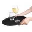 Picture of Olympia Kristallon Fibreglass Round Non-Slip Tray Black 356mm