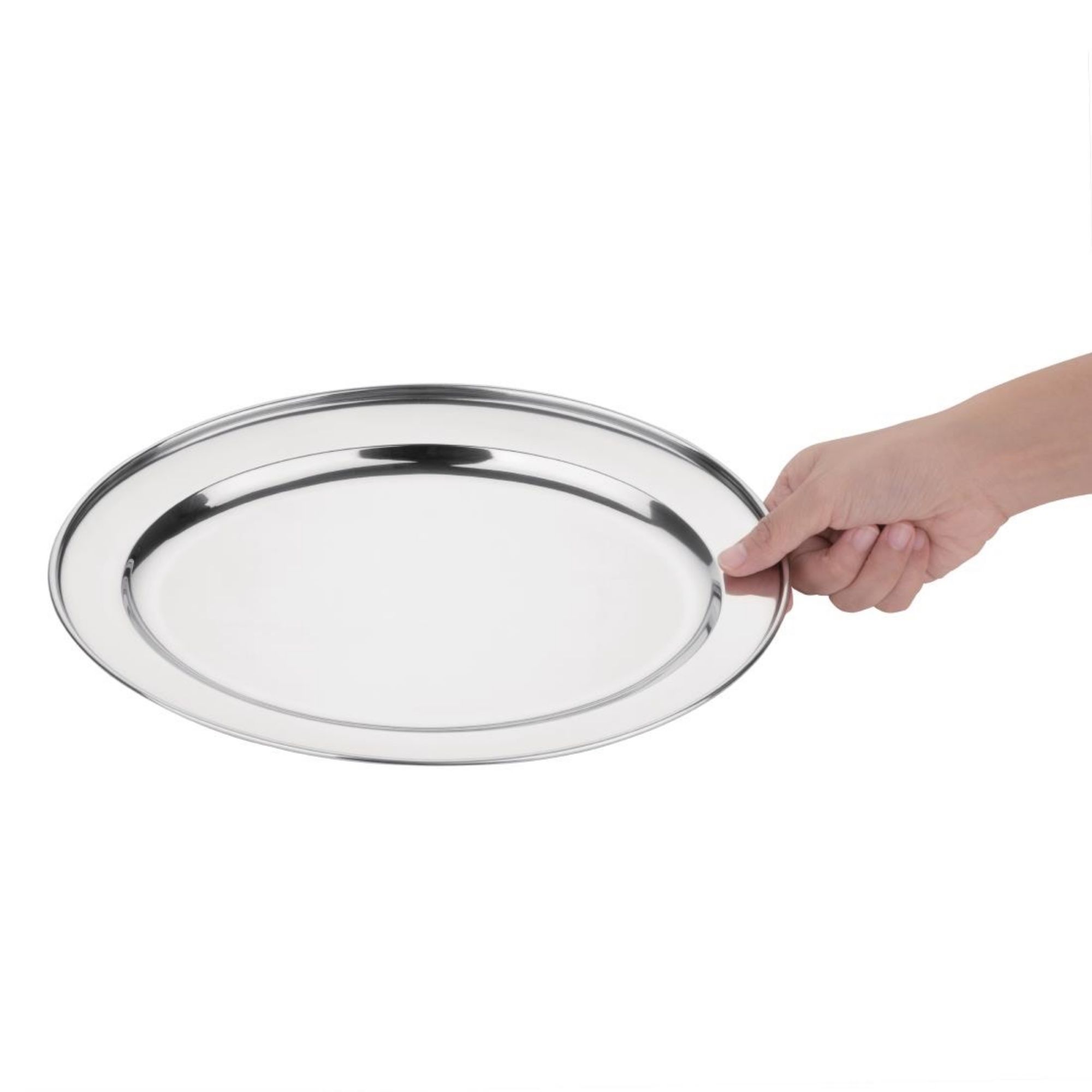 Picture of Olympia Stainless Steel Oval Serving Tray 350mm