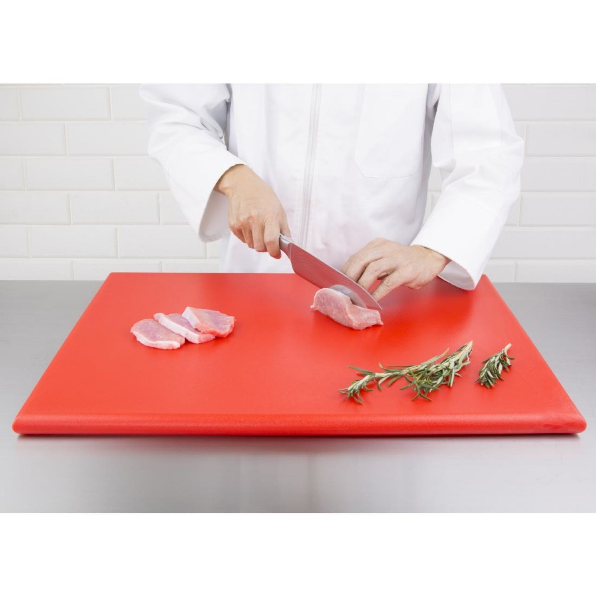 Picture of Hygiplas Thick High Density Red Chopping Board Large 600x450x25mm