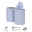Picture of Nisbets Essentials Centrefeed Blue Rolls 2-Ply 320 Sheets (2 pack)