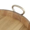 Picture of Olympia Round Tray Acacia Wood with Metal Handles 440x405x100mm