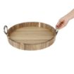 Picture of Olympia Round Tray Acacia Wood with Metal Handles 440x405x100mm