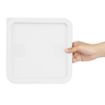 Picture of Hygiplas Square Food Storage Container Lid White Medium