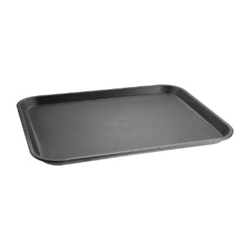 Picture of Olympia Kristallon Polypropylene Rectangular Non-Slip Tray Black 405mm