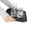 Picture of Olympia Kristallon Polypropylene Rectangular Non-Slip Tray Black 405mm - GM238
